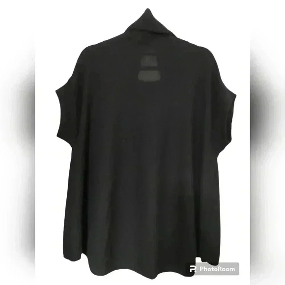 Vince Cashmere Ribbed Short Sleeve Sweater Black - Picture 3 of 5
